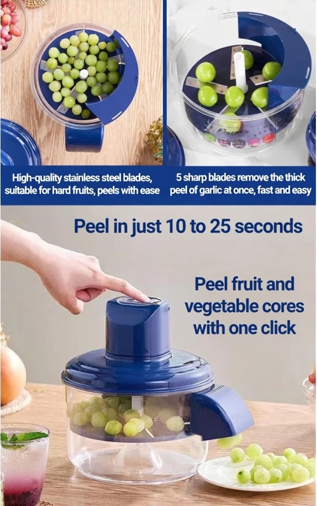Automatic electric vegetable and fruit peeler and washer - Image 2